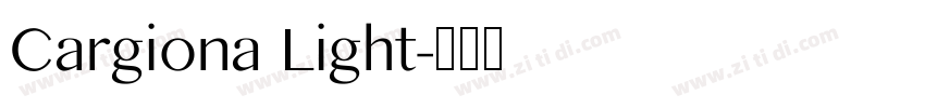 Cargiona Light字体转换